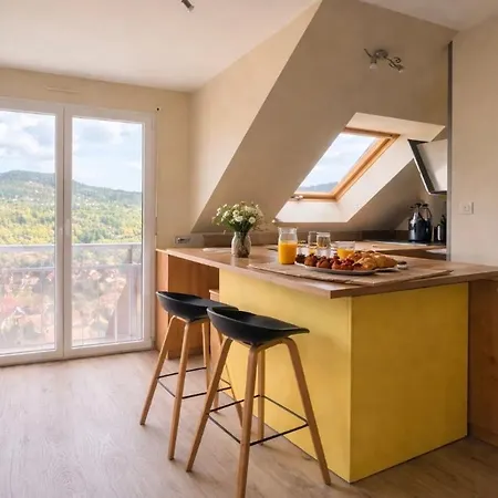 Vue Panoramique Sur - Terrasse Foret Lägenhet Munster (Haut-Rhin)